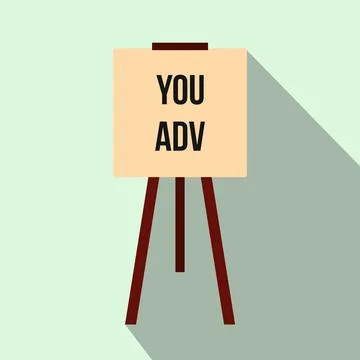 Flip chart or advertising stand icon, flat style Stock Illustration