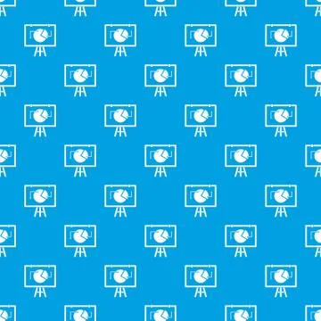 Flip chart with statistics pattern seamless blue Illustrazione stock