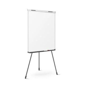 Flip chart template rotated at angle, realistic vector illustration isolated. Stock Illustration