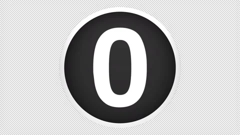 Flip circle number 0 Stock Footage 200962777