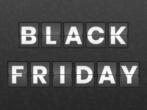 Flip clock black Friday Stock Illustration