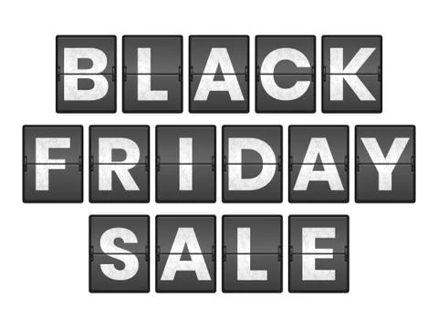Flip clock black Friday Stock Illustration