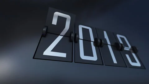 Flip clock. Calendar turning page from year 2019 to 2020 Countdown. 스톡 동영상 121729779