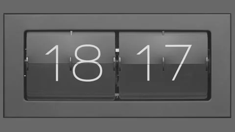 Flip clock quickly flips. Close up. 4K. Stock Footage 270452270