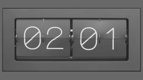 Flip clock quickly flips. Close up. 4K. Stock Footage 270452507