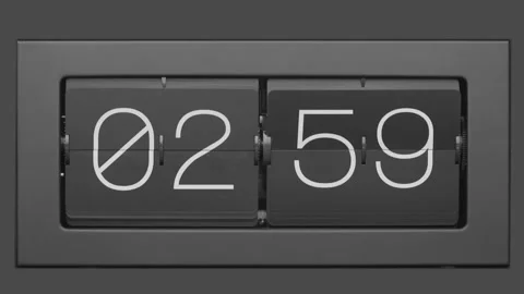 Flip clock quickly flips. Slow motion. Close up.  스톡 동영상 264101623