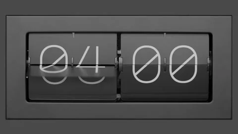 Flip clock quickly flips. Slow motion. Close up.  Video stock 264951437
