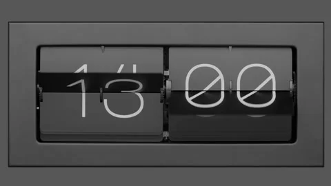 Flip clock quickly flips. Slow motion. Close up. 4K Stock Footage 268785432