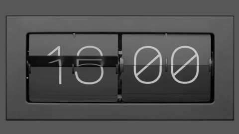 Flip clock quickly flips. Slow motion. Close up. 4K Stock Footage 268785594