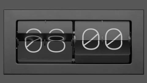 Flip clock quickly flips. Slow motion. Close up. 4K Video stock 268785945