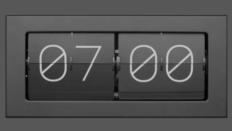 Flip clock quickly flips. Slow motion. Close up. 4K Stock Footage 269878276
