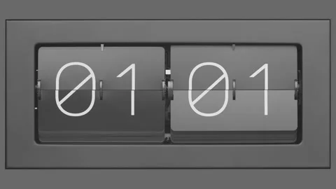 Flip clock quickly flips. Slow motion. Close up. 4K 스톡 동영상 272243829