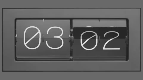 Flip clock quickly flips. Slow motion. Close up. 4K Stock Footage 272243838