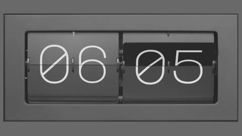 Flip clock quickly flips. Slow motion. Close up. 4K Stock Footage 272244152