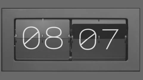Flip clock quickly flips. Slow motion. Close up. 4K Stock Footage 272244431