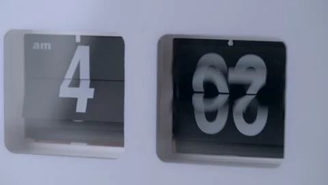 Flip clock running fast, time passing image Stock Footage 211592797