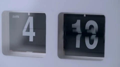 Flip clock running fast, time passing image Stock Footage 211593347