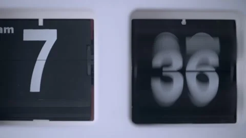 Flip clock running fast, time passing image Stock Footage 211594883