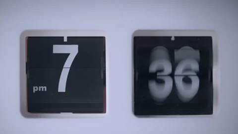 Flip clock running fast, time passing image Stock Footage 211595238