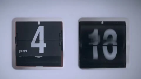 Flip clock running fast, time passing image Stock Footage 211596668