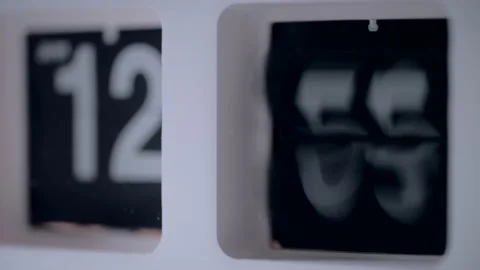 Flip clock running fast, time passing image Stock Footage 211597915
