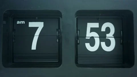 Flip clock Startime 07.00 am. Stock Footage 147223403