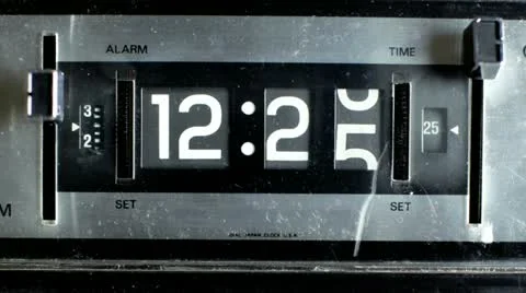 Flip clock stop motion 스톡 동영상 12720805