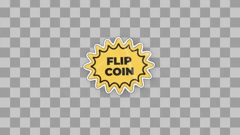 Flip Coin Badge Sticker 스톡 After Effects