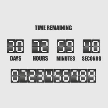 Flip countdown clock counter timer Stock-Illustration