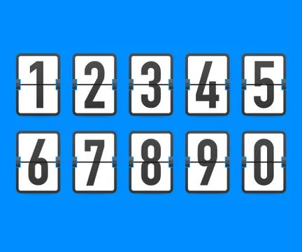 Flip countdown clock counter timer. Vector time remaining count down flip boa Stock Illustration