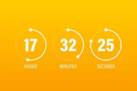 Flip countdown clock counter timer. Vector time remaining count down flip boa Stock Illustration