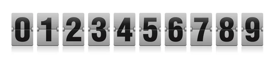 Flip countdown counter timer Illustrazione stock