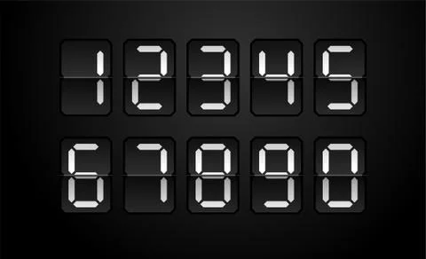 Flip countdown - time remaining mechanical display Stock Illustration