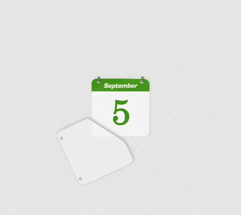Flip date 4 to 5 September daily calendar page icon isolated Stock Footage 341559510
