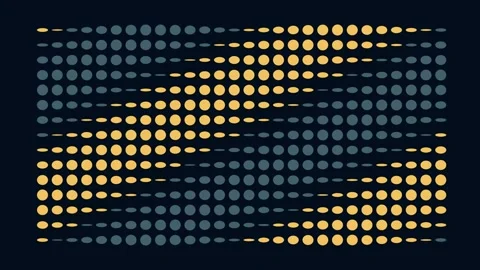 Flip Dot Matrix Grid Drifting Diagonally on Black Background Stock Footage 348252654