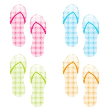 Flip flop collection Stock Illustration