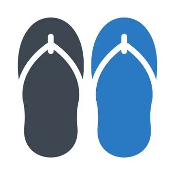 Flip flop Flat Vector Icon 스톡 일러스트