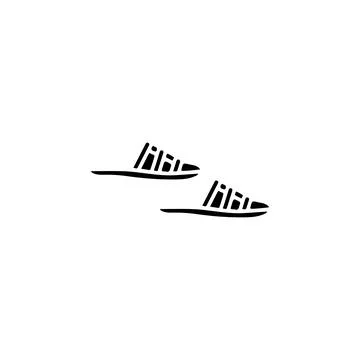 Flip flop icon. Simple style flip flop big sale poster background symbol. F.. Stock Illustration
