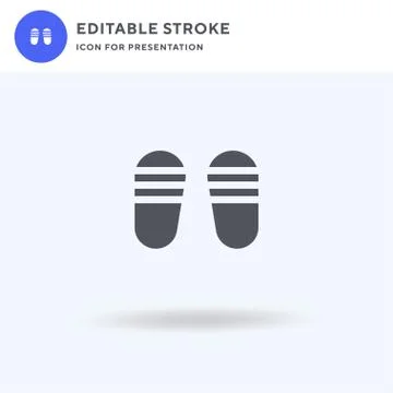 Flip Flop icon vector, filled flat sign, solid pictogram isolated on white, l 스톡 일러스트