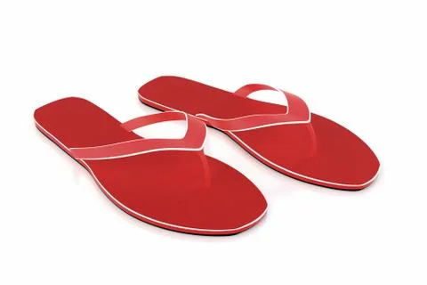 Flip flop isolated on white Stock Illustration