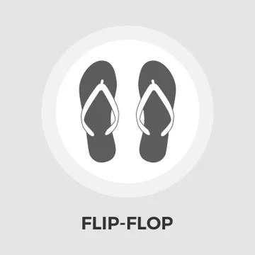 Flip-Flop Line Icon Stock Illustration