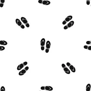 Flip flop sandals pattern seamless black 스톡 일러스트