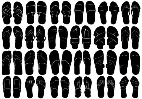 Flip Flop Set Stock Illustration
