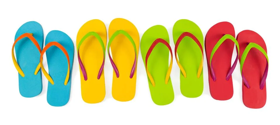 Flip flop sets Stock Photos