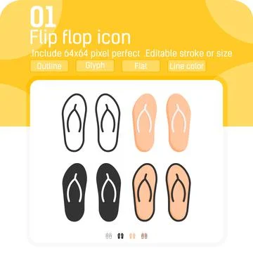 Flip flop vector icon with flat style isolated on white background イラスト素材
