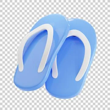 Flip Flops 3D Illustrations, 3D rendering Illustrazione stock