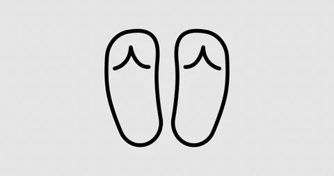 Flip flops animated outline icon Stock Footage 273162659