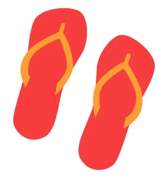 Flip-flops for Beach Emblem Isolated Vector Icon Illustrazione stock