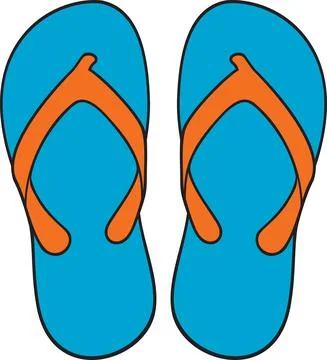 Flip flops blue Stock Illustration