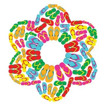 Flip flops flower Illustrazione stock